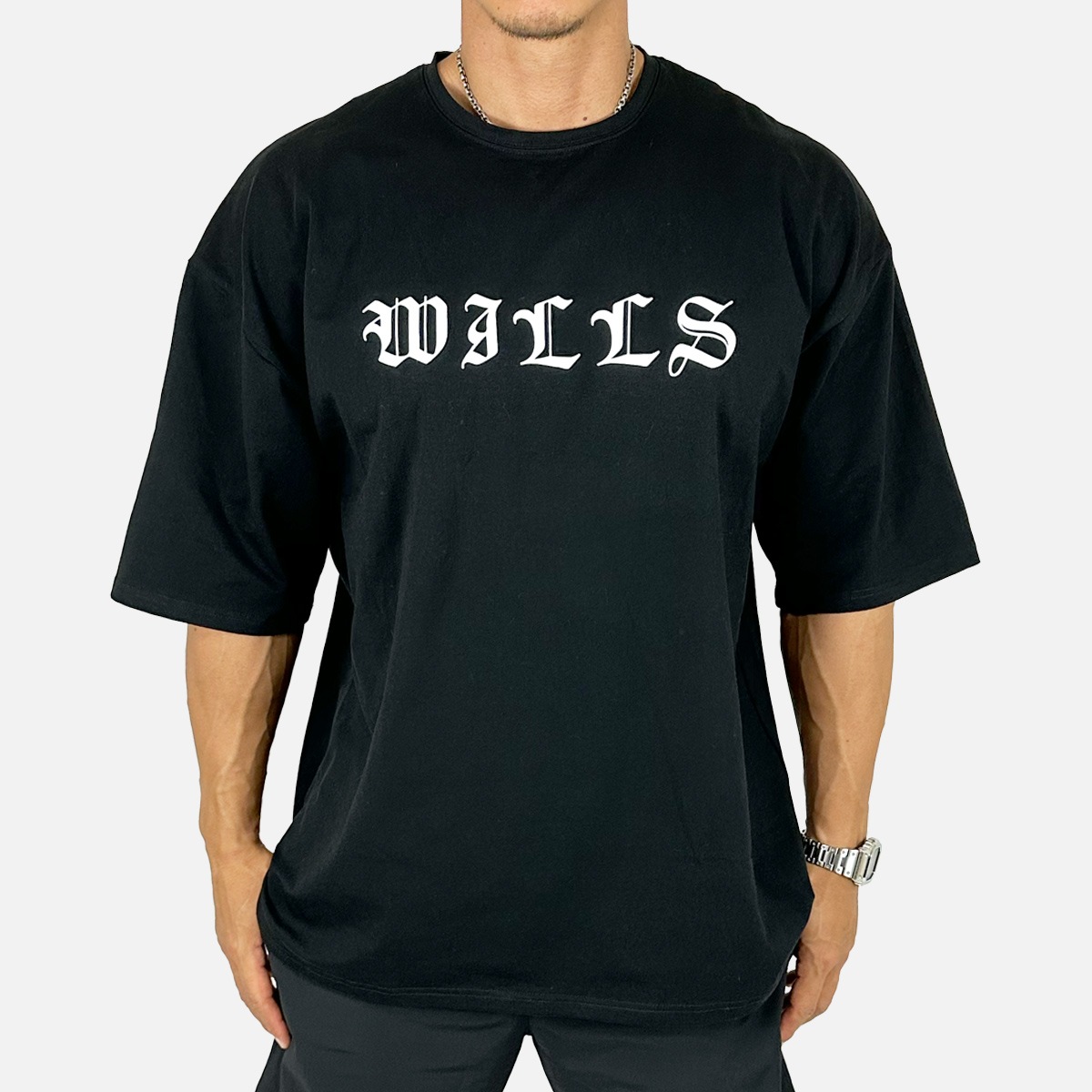 MEDIEVAL LOGO OVERSIZED TEE - BLACK