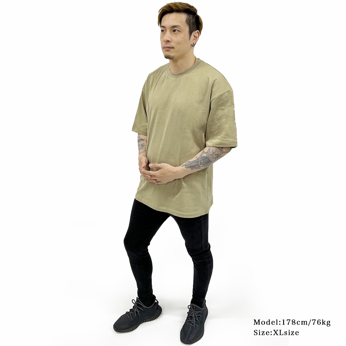 COTTON OVERSIZED T-SHIRT - SAND