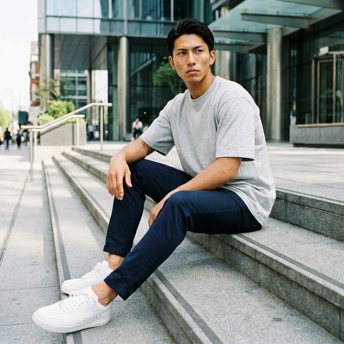 COTTON OVERSIZED T-SHIRT - LIGHT GREY
