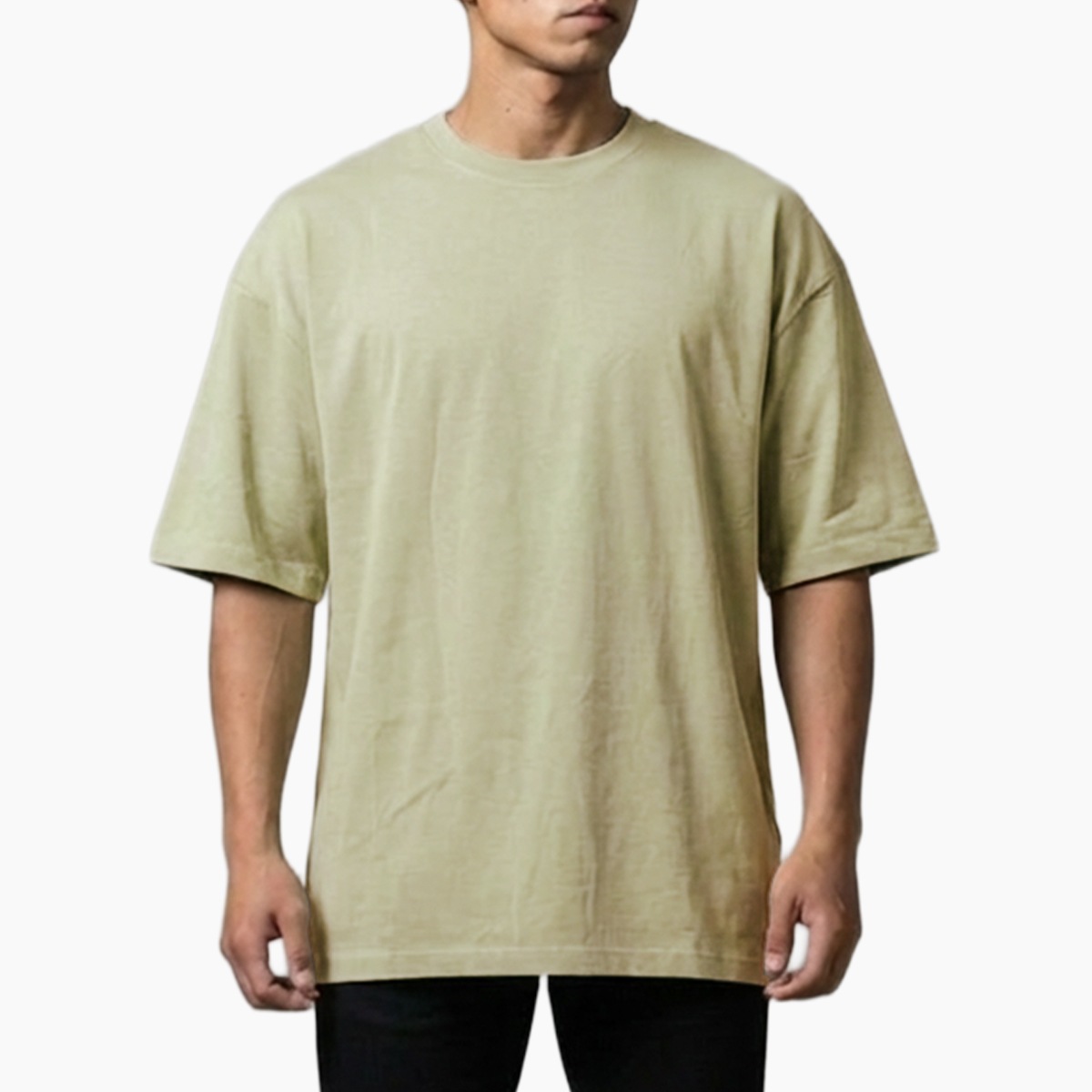 COTTON OVERSIZED T-SHIRT - SAGE