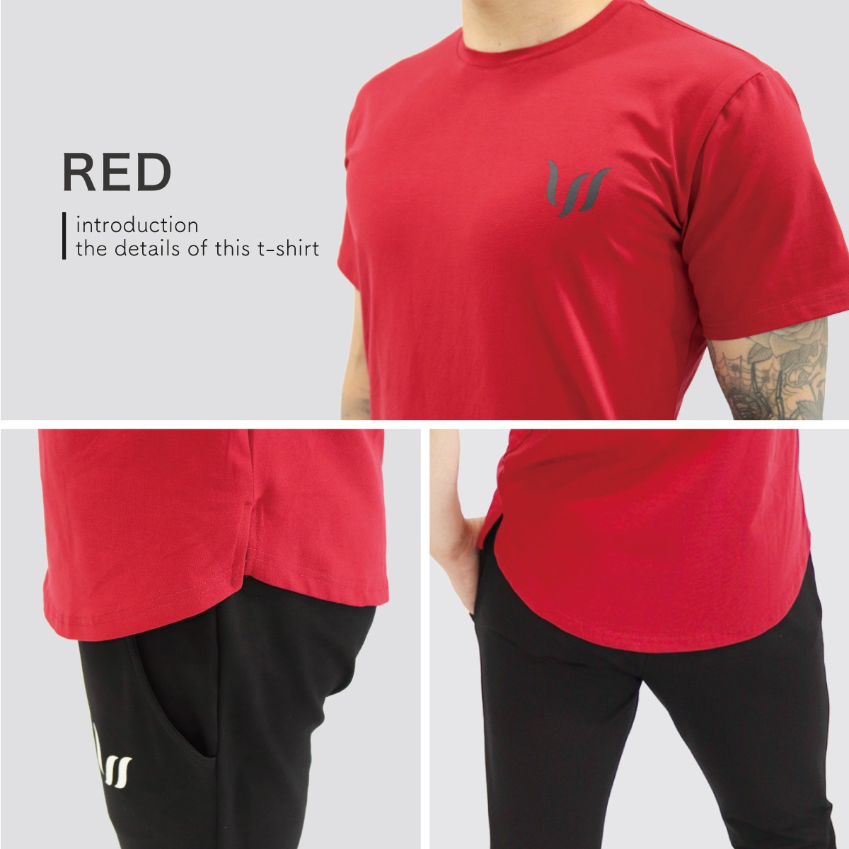 SP T-SHIRT - RED ���饦���