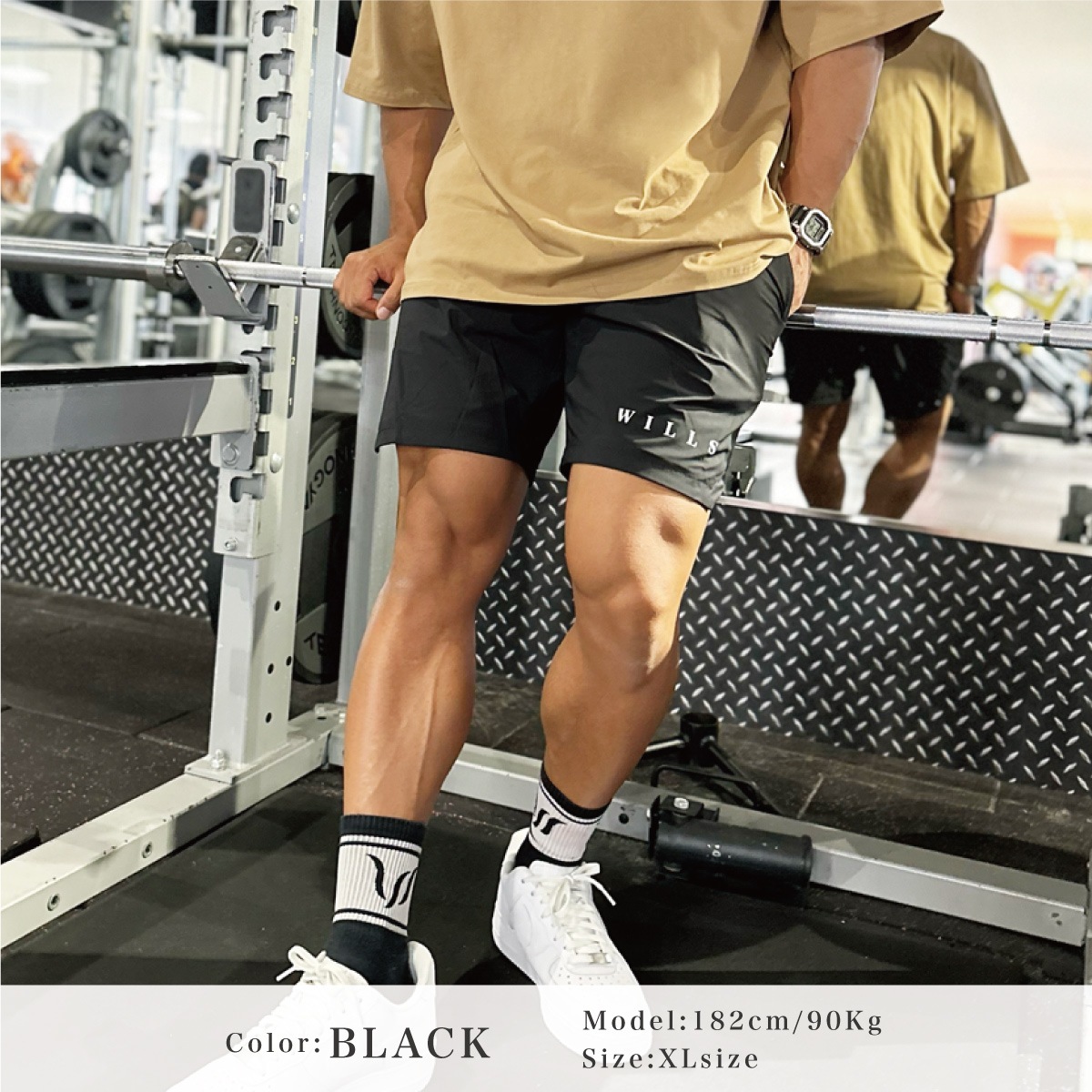WIDE UTILITY SHORTS - BLACK