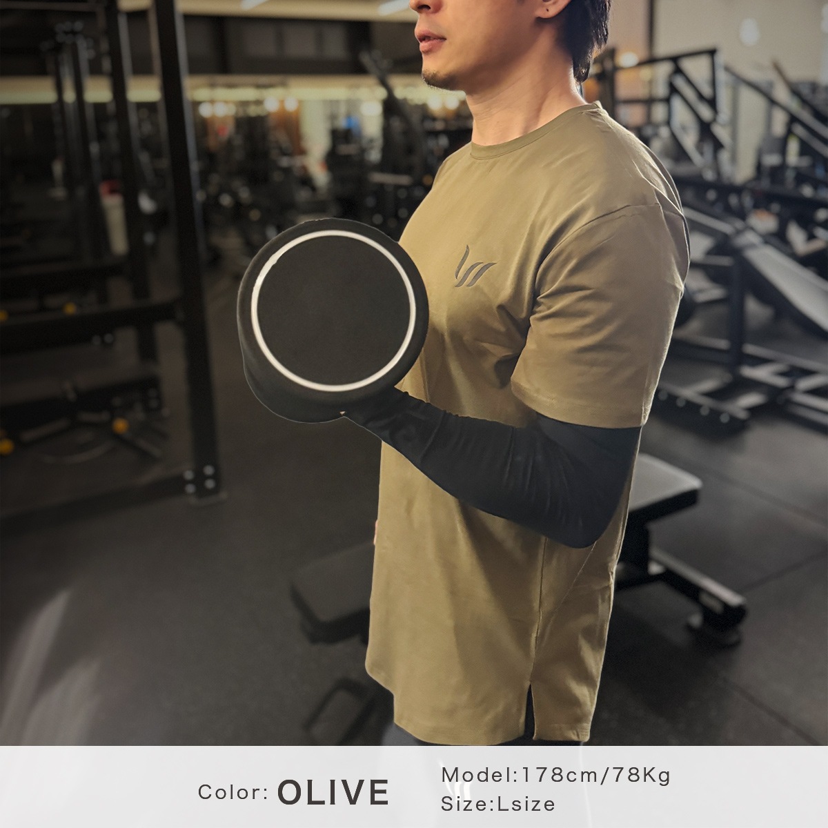 SP T-SHIRT - OLIVE ���饦���