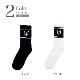 STRIPE LOGO SOCKS - WHITE