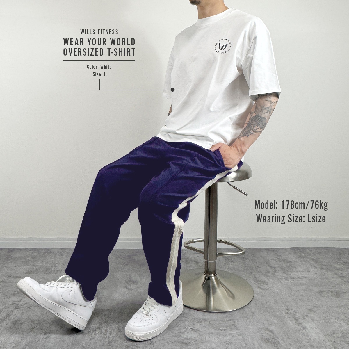 STITCHED TRACKPANT - NAVY