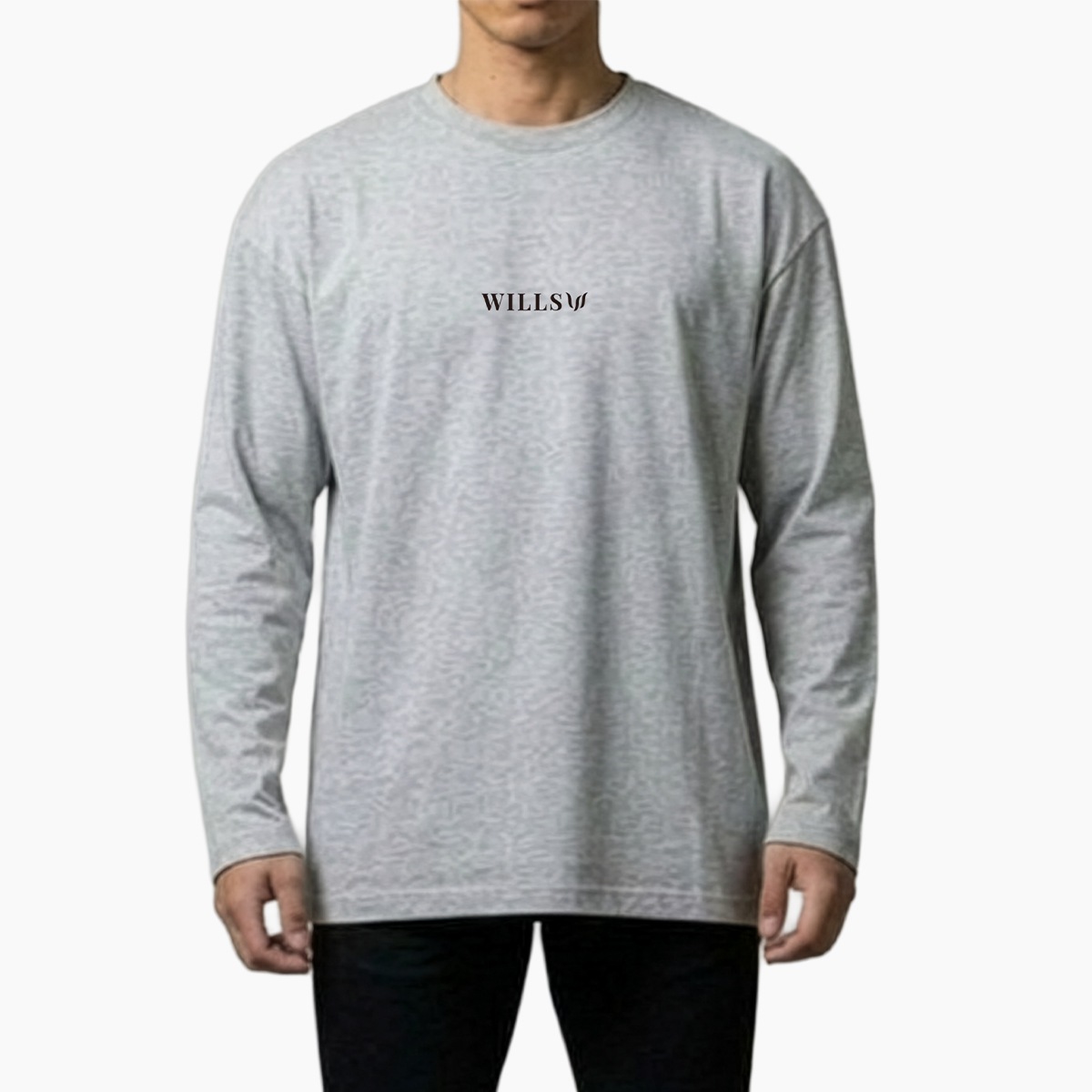 CORE OVERSIZE LONG SLEEVE TEE - GRAY