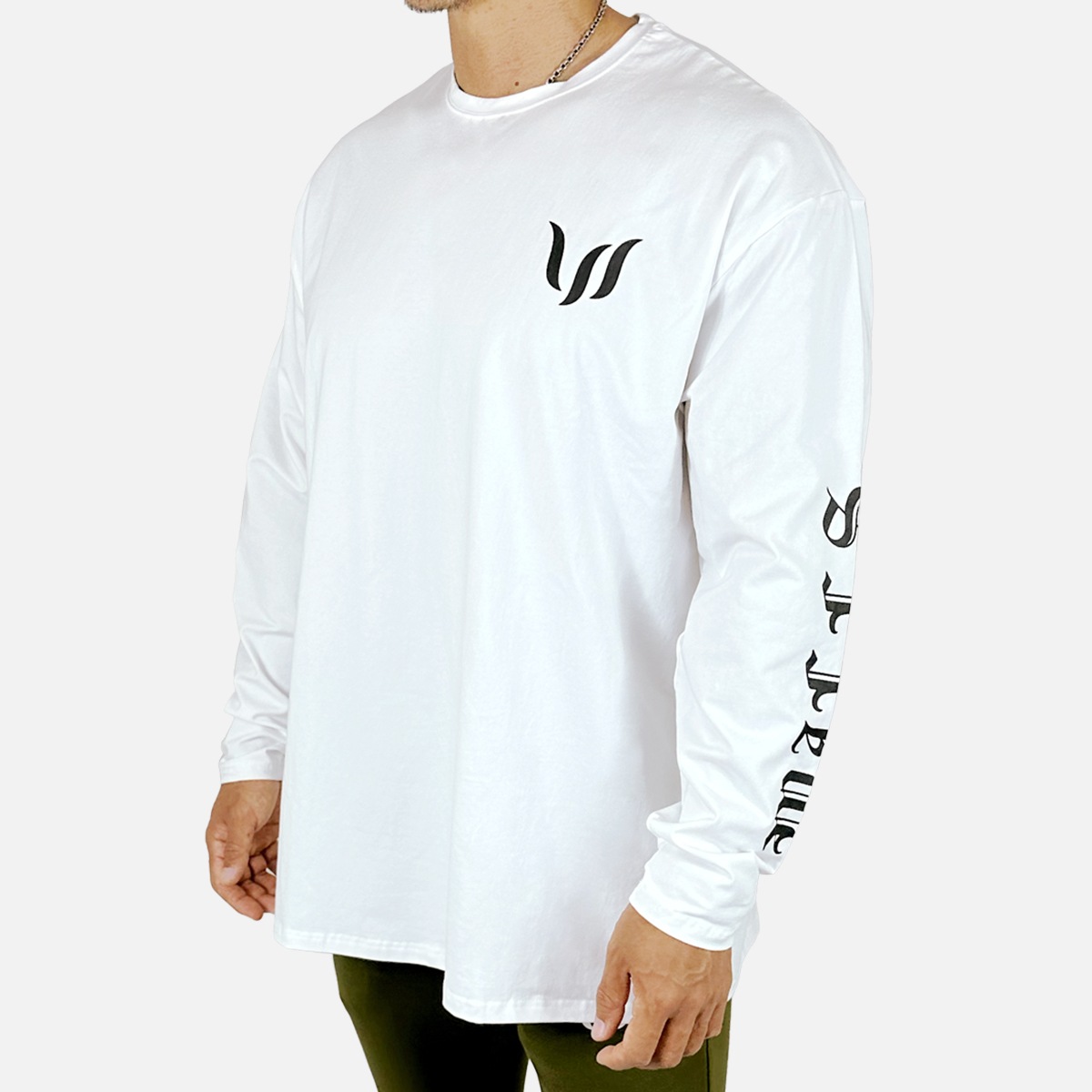 MEDIEVAL LOGO OVERSIZE LONG SLEEVE - WHITE