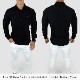 SUPER STRETCH SHIRTS - BLACK/BLACK BUTTON