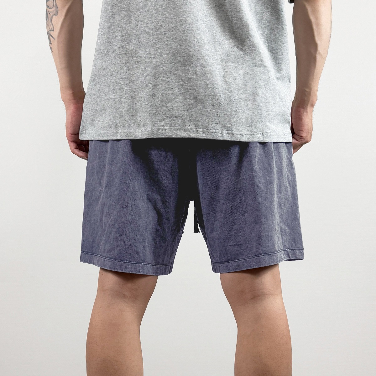 ACID WASH SHORTS - NAVY