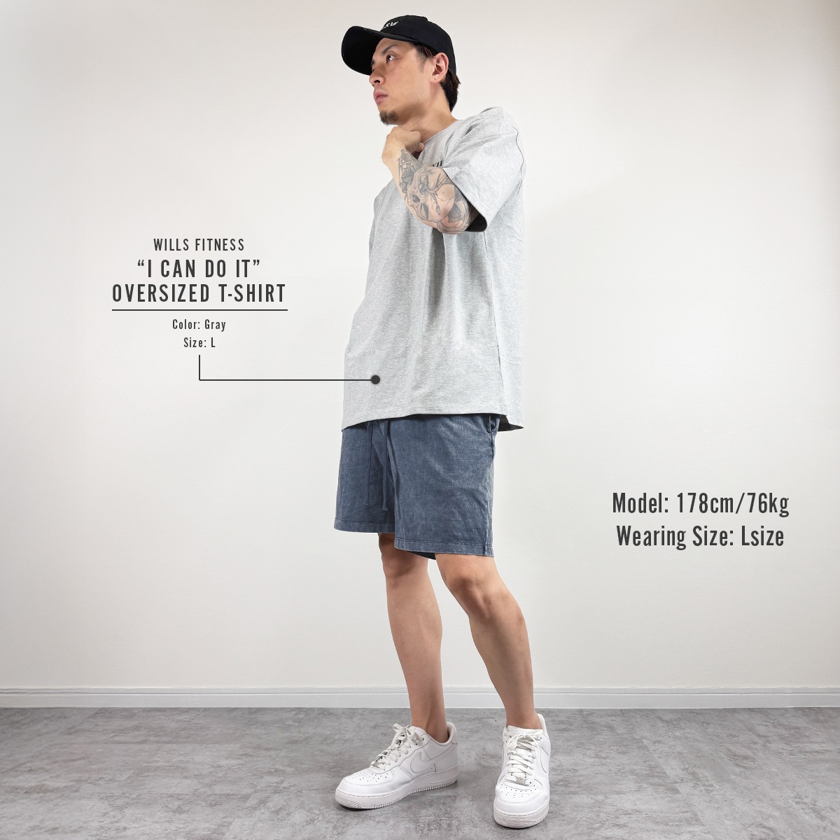 ACID WASH SHORTS - NAVY