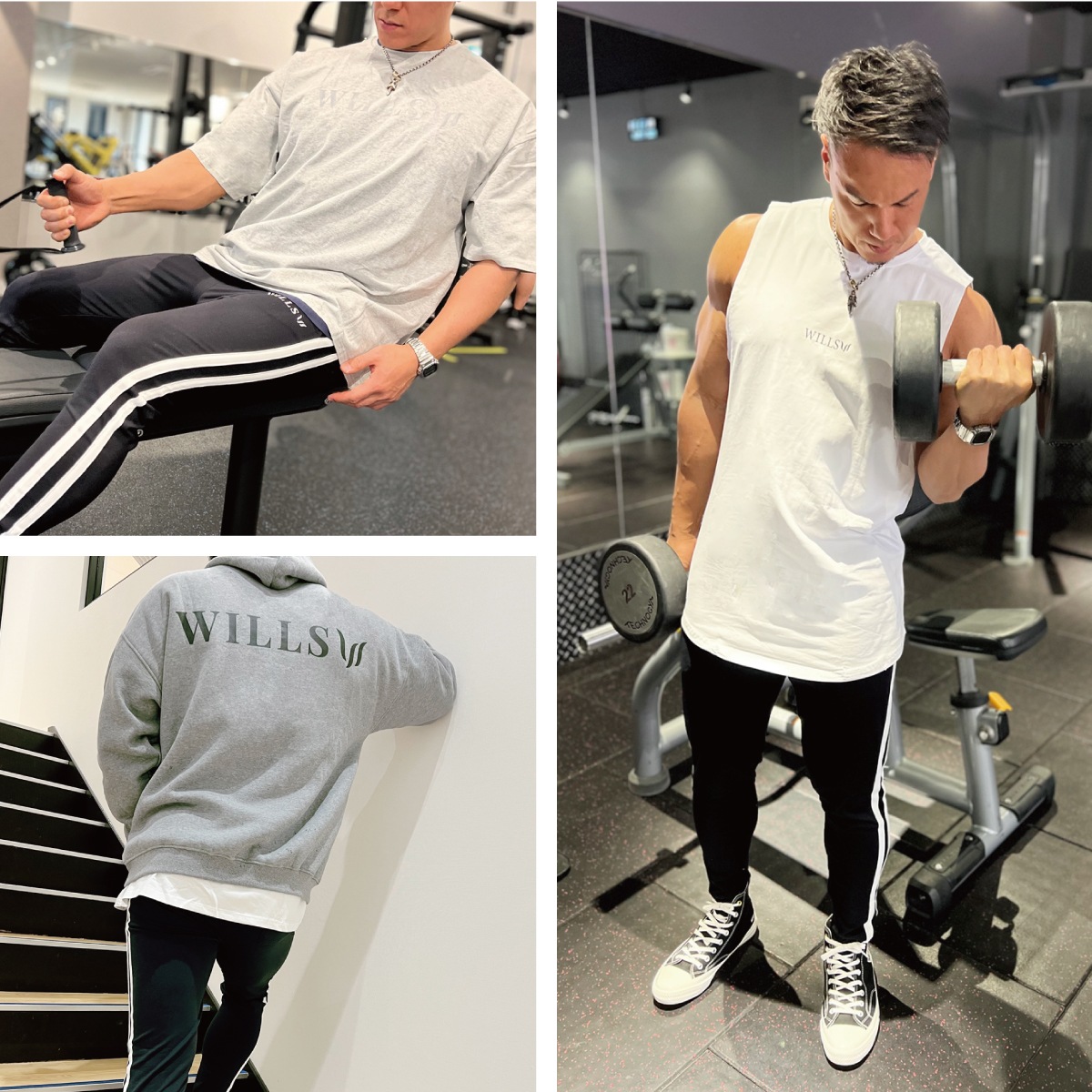 2 LINE STRETCH PANTS - BLACK