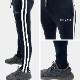 2 LINE STRETCH PANTS - BLACK