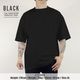 5.6oz COTTON OVERSIZED T-SHIRT - BLACK