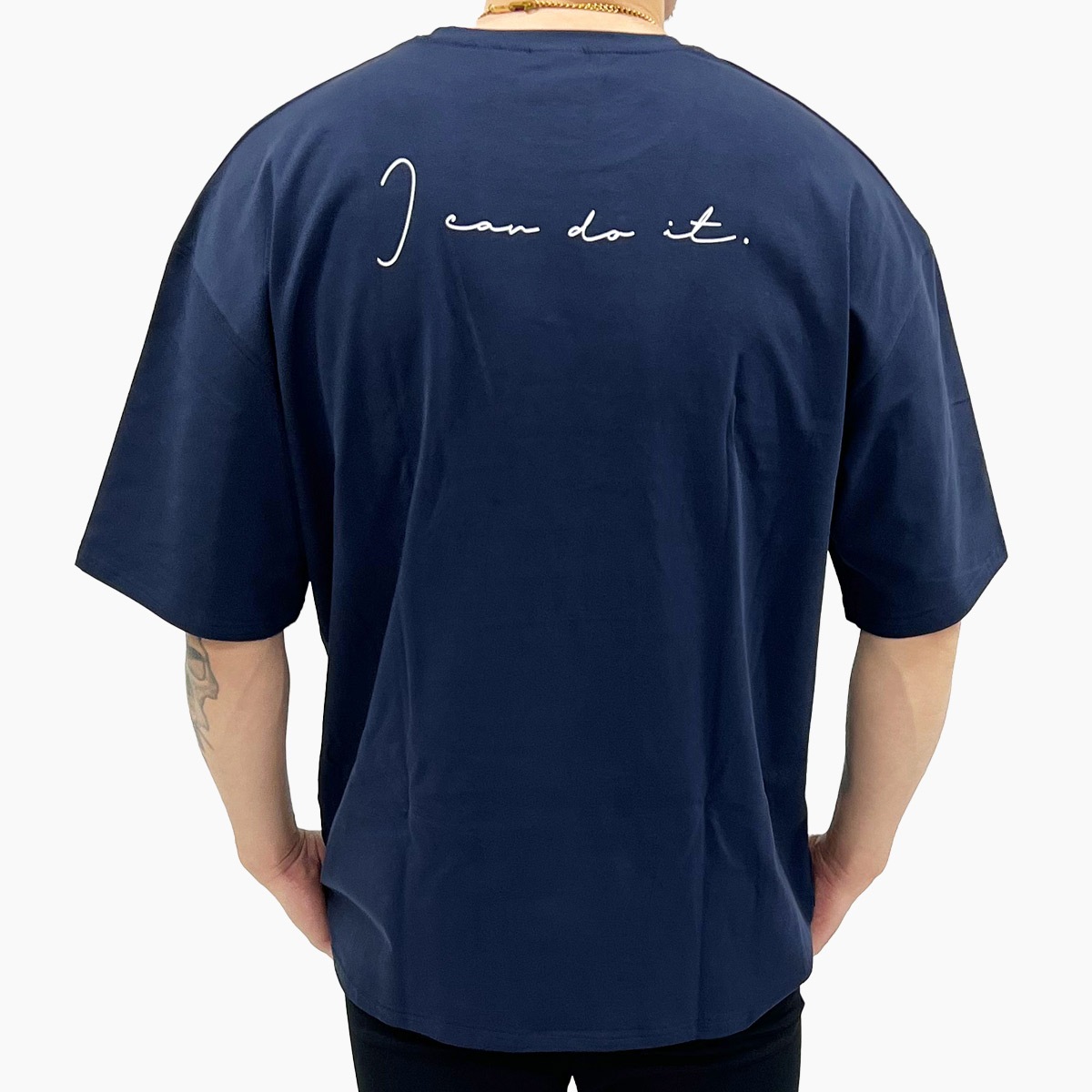 I CAN DO IT OVERSIZED TEE - NAVY