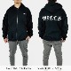 MEDIEVAL LOGO OVERSIZED ZIP HOODIE - BLACK