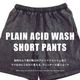 PLAIN ACID WASH "T-SHIRT + SHORTS" SET UP  - BLACK