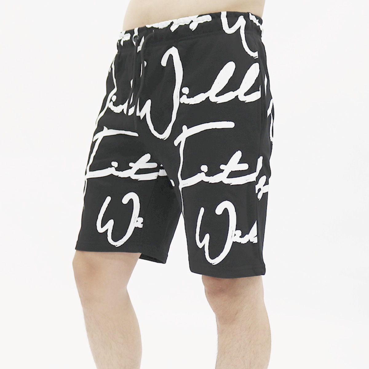 SCRIPT SHORTS - BLACK