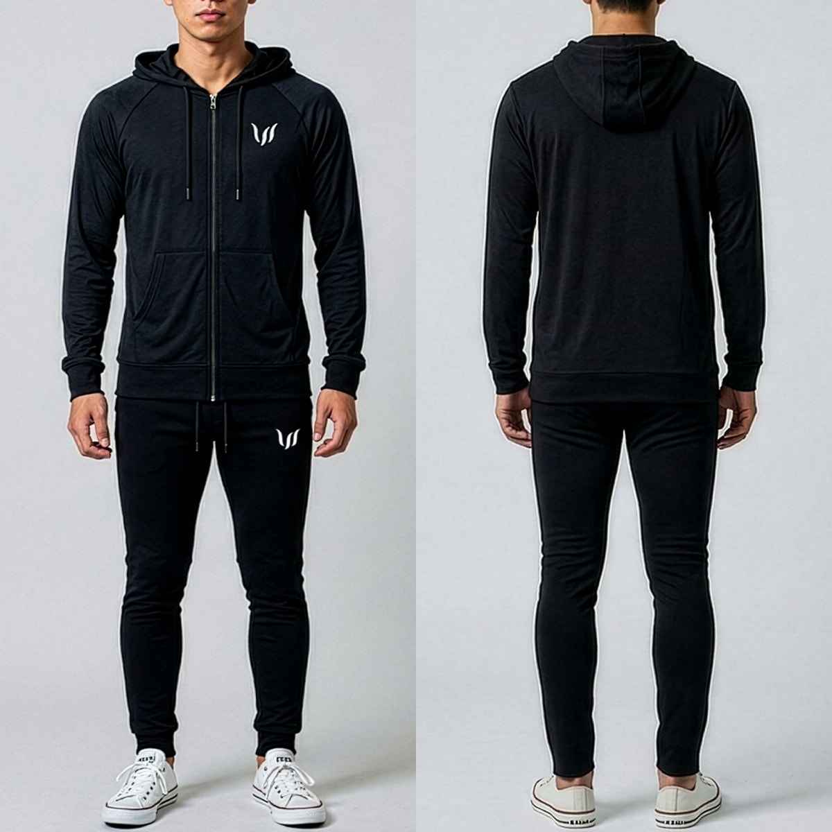 SP "ZIP HOODIE + JOGGER PANTS" SET UP  - BLACK