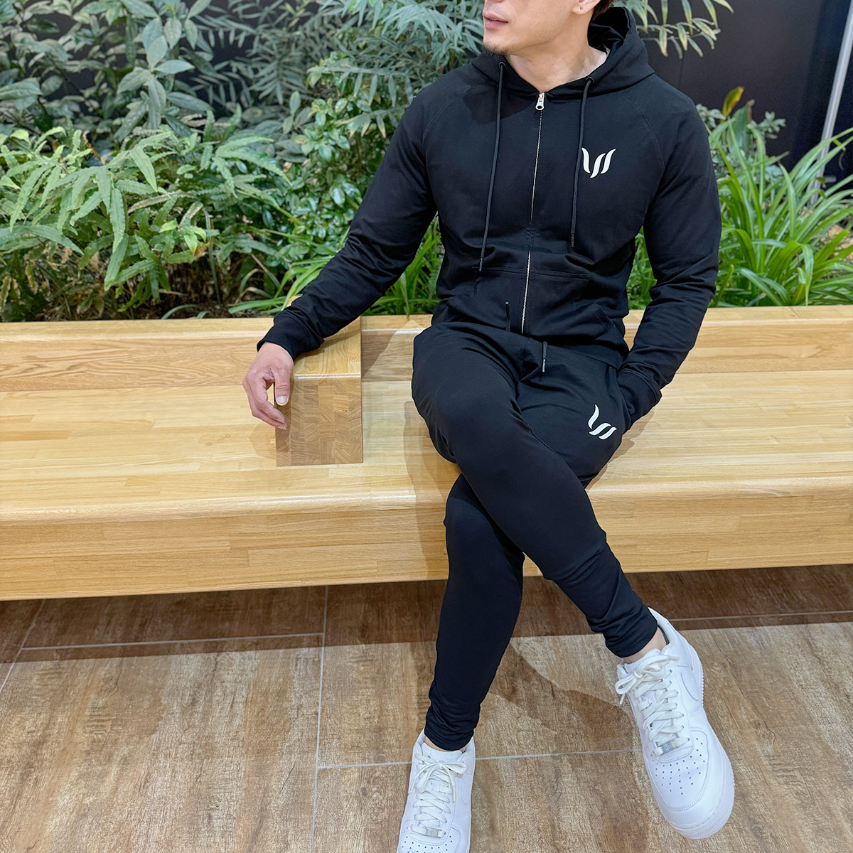 SP "ZIP HOODIE + JOGGER PANTS" SET UP  - BLACK