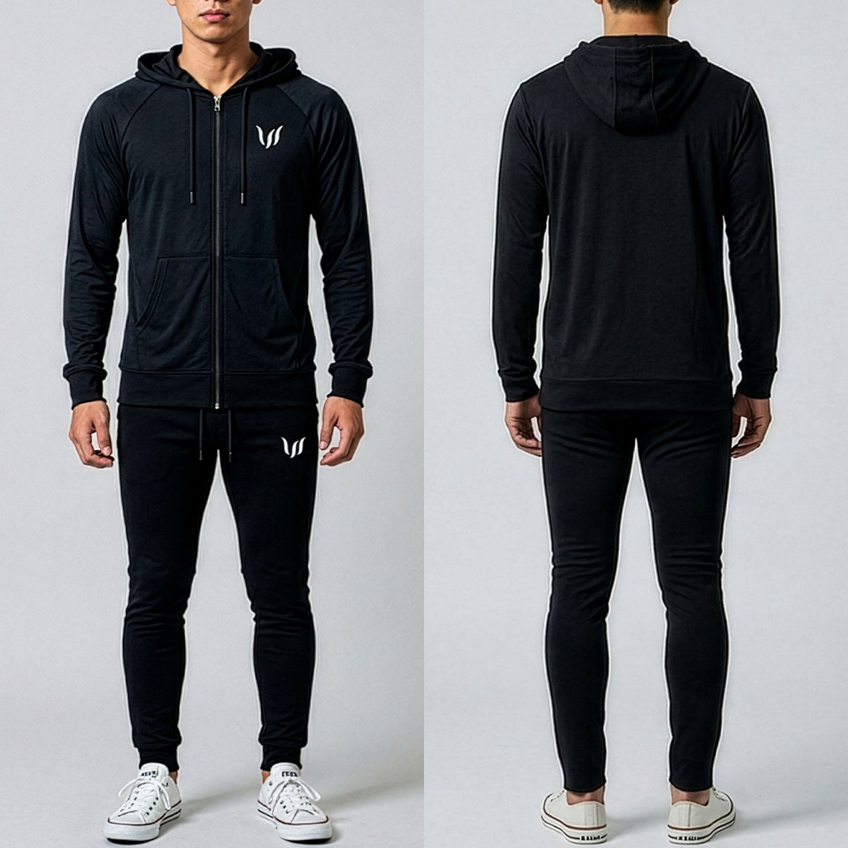 SP "ZIP HOODIE + JOGGER PANTS" SET UP  - BLACK