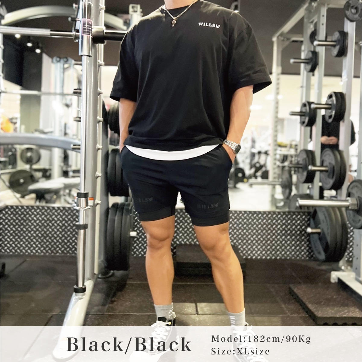 HYBRID LINER SHORTS - BLACK/BLACK