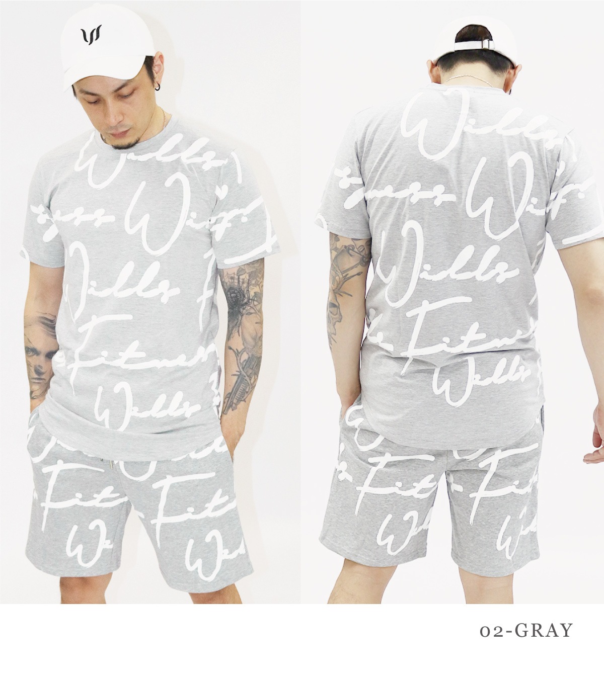 SCRIPT SHORTS - GRAY