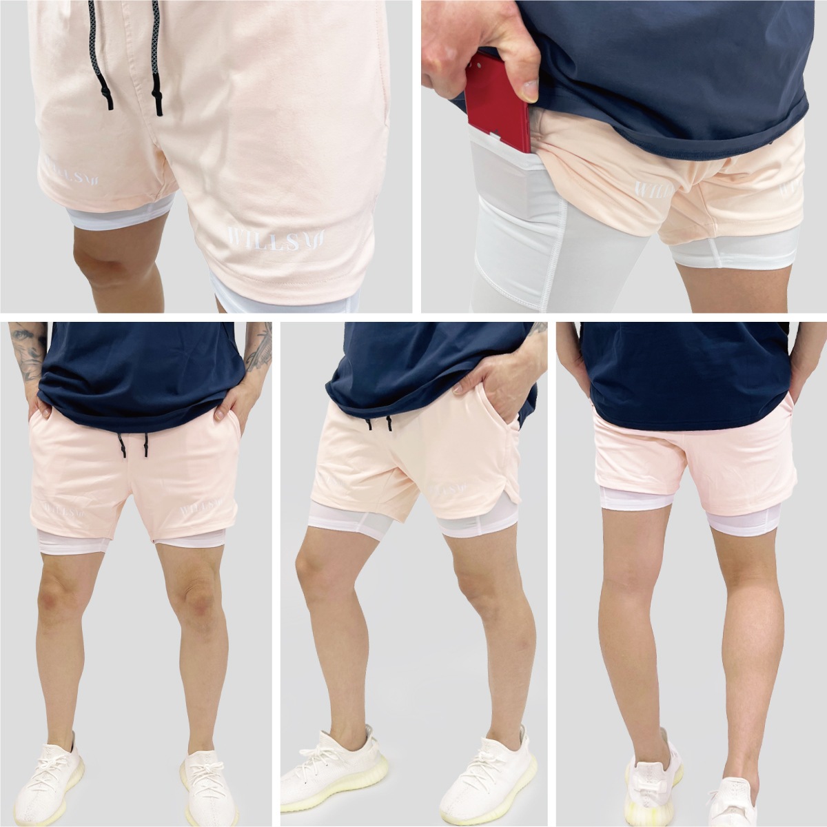 HYBRID LINER SHORTS - PINK