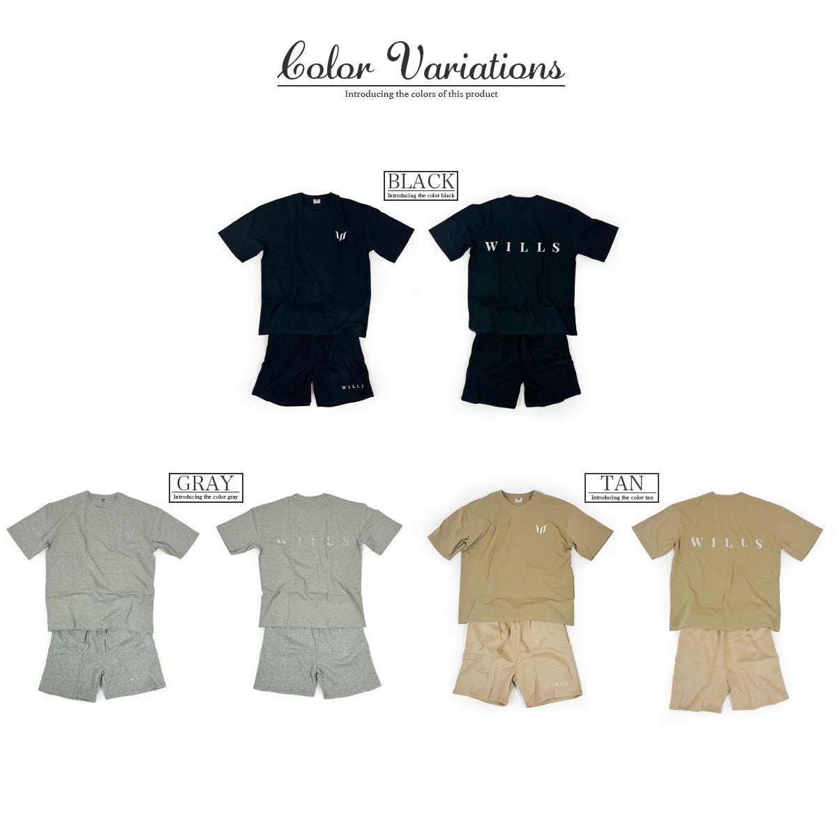 ESSENTIALS REFLECT "T-SHIRT + SHORTS" SET UP  - BLACK