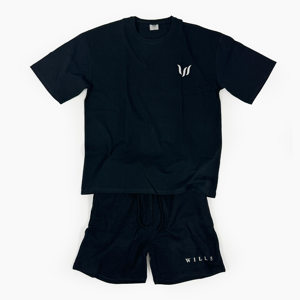 ESSENTIALS REFLECT "T-SHIRT + SHORTS" SET UP  - BLACK