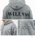 BACK PRINT OVERSIZED PULLOVER HOODIE - GRAY