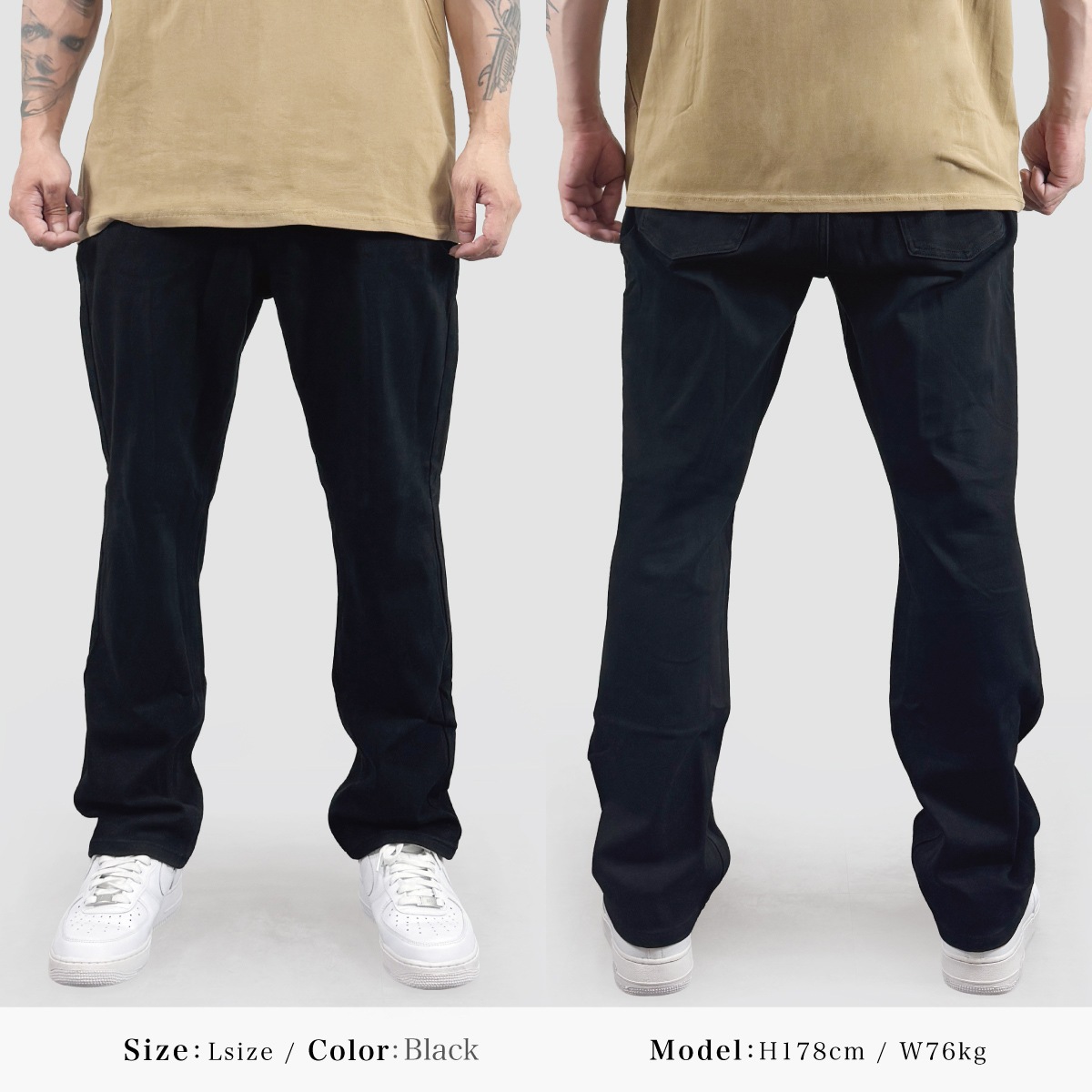 SUPER STRETCH JEANS - REGULAR FIT - BLACK