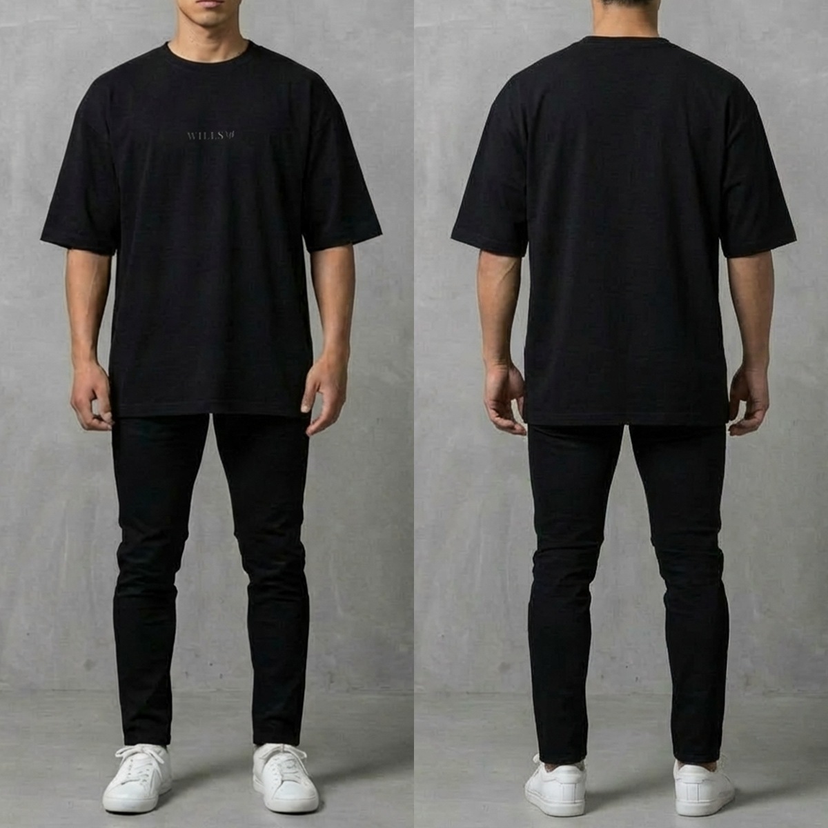 CORE OVERSIZE TEE - BLACK(BLACK LOGO)