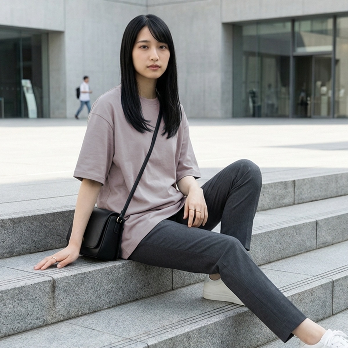 COTTON OVERSIZED T-SHIRT - GREY