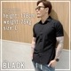 SUPER STRETCH SHORT SLEEVE SHIRT - BLACK/BLACK BUTTON