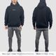 CORE OVERSIZED PULLOVER HOODIE + ACTIVE UTILITY JOGGER "SET UP"  - (HOODIE)BLACK/DARKGRAY