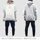 CORE OVERSIZED PULLOVER HOODIE + ACTIVE UTILITY JOGGER "SET UP"  - (HOODIE)GRAY/BLACK