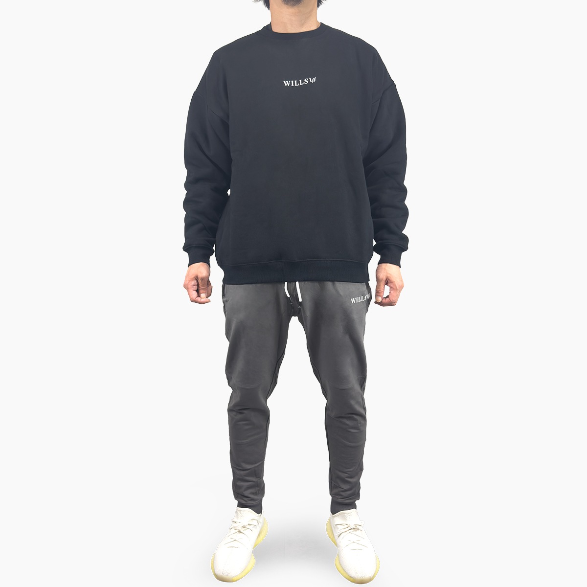 CORE OVERSIZE SWEATSHIRT + ACTIVE UTILITY JOGGER "SET UP"  - (SWEATSHIRT)BLACK/DARKGRAY