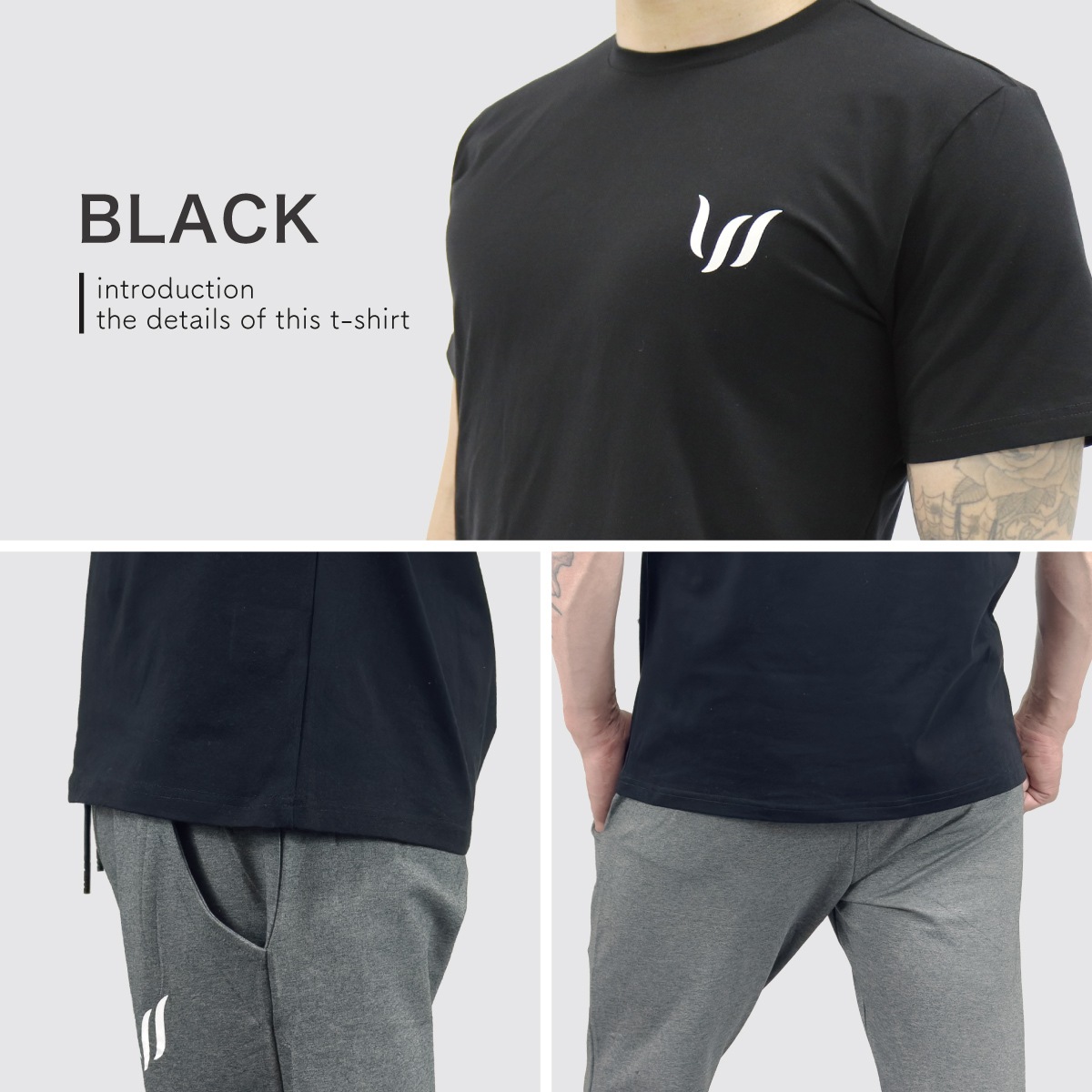 SP T-SHIRT - BLACK ���ե�å�