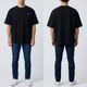 EMBROIDERED LOGO OVERSIZED T-SHIRT - BLACK
