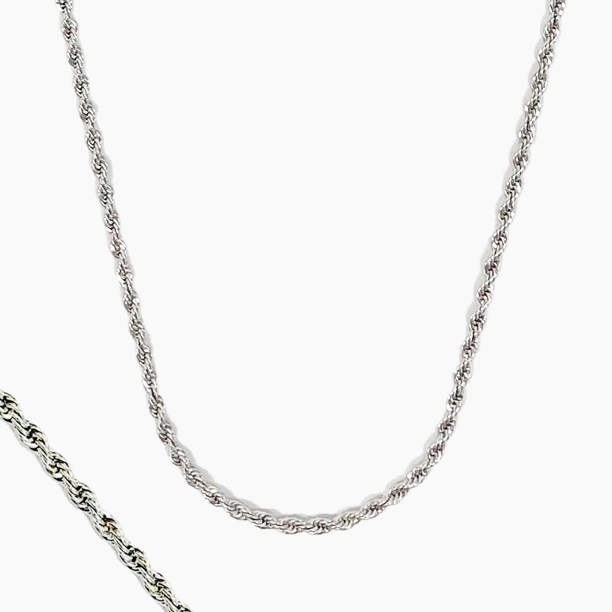ROPE CHAIN NECKLACE - SILVER