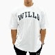 FRONT BIG LOGO OVERSIZE TEE - WHITE