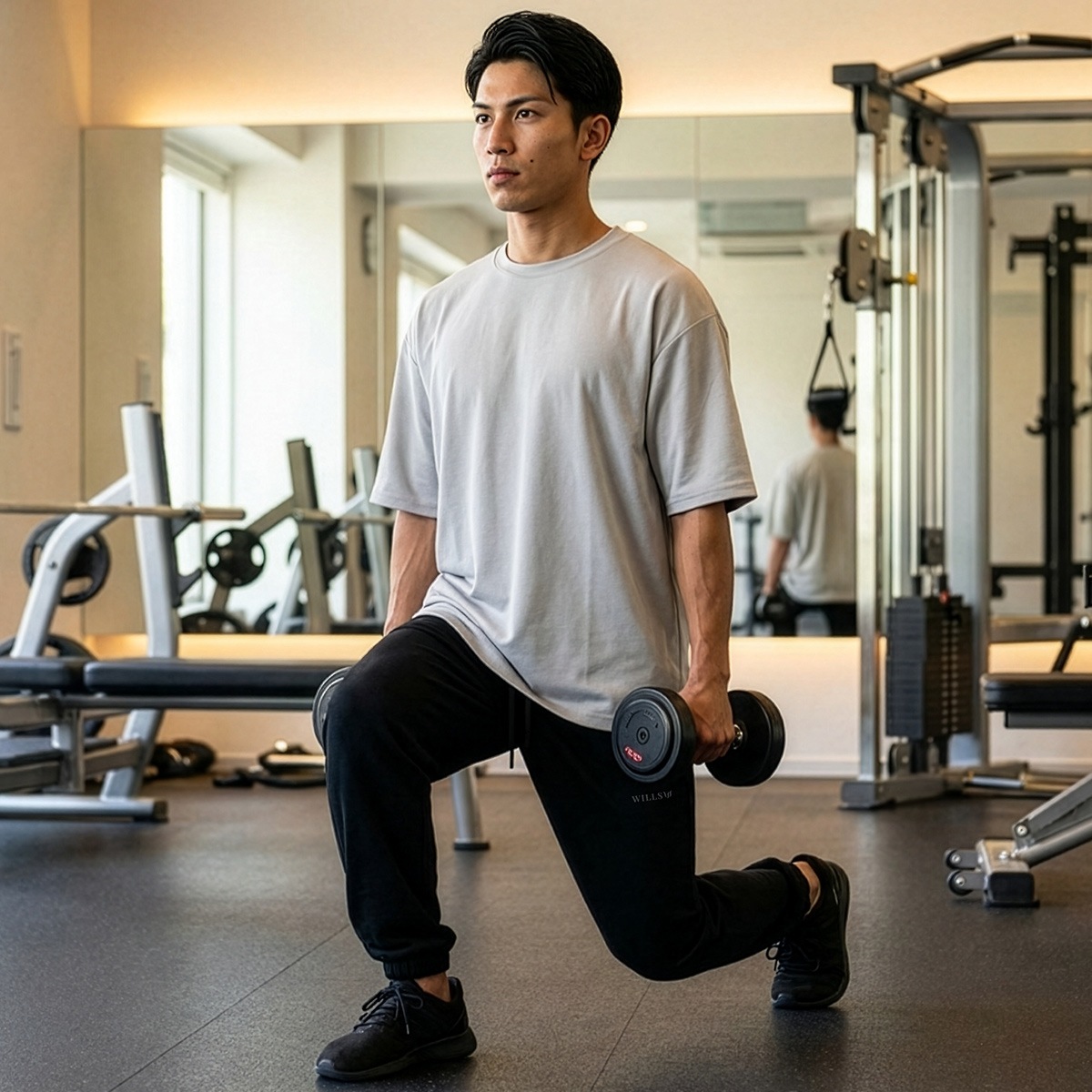 RELAXED REFLECT PANTS - BLACK