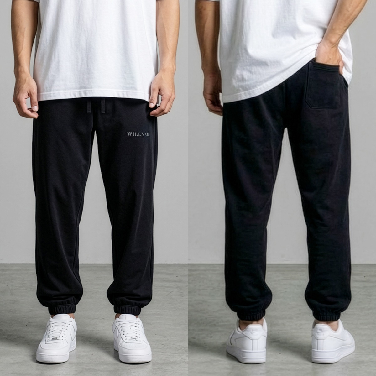 RELAXED REFLECT PANTS - BLACK