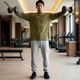 RELAXED REFLECT PANTS - GRAY