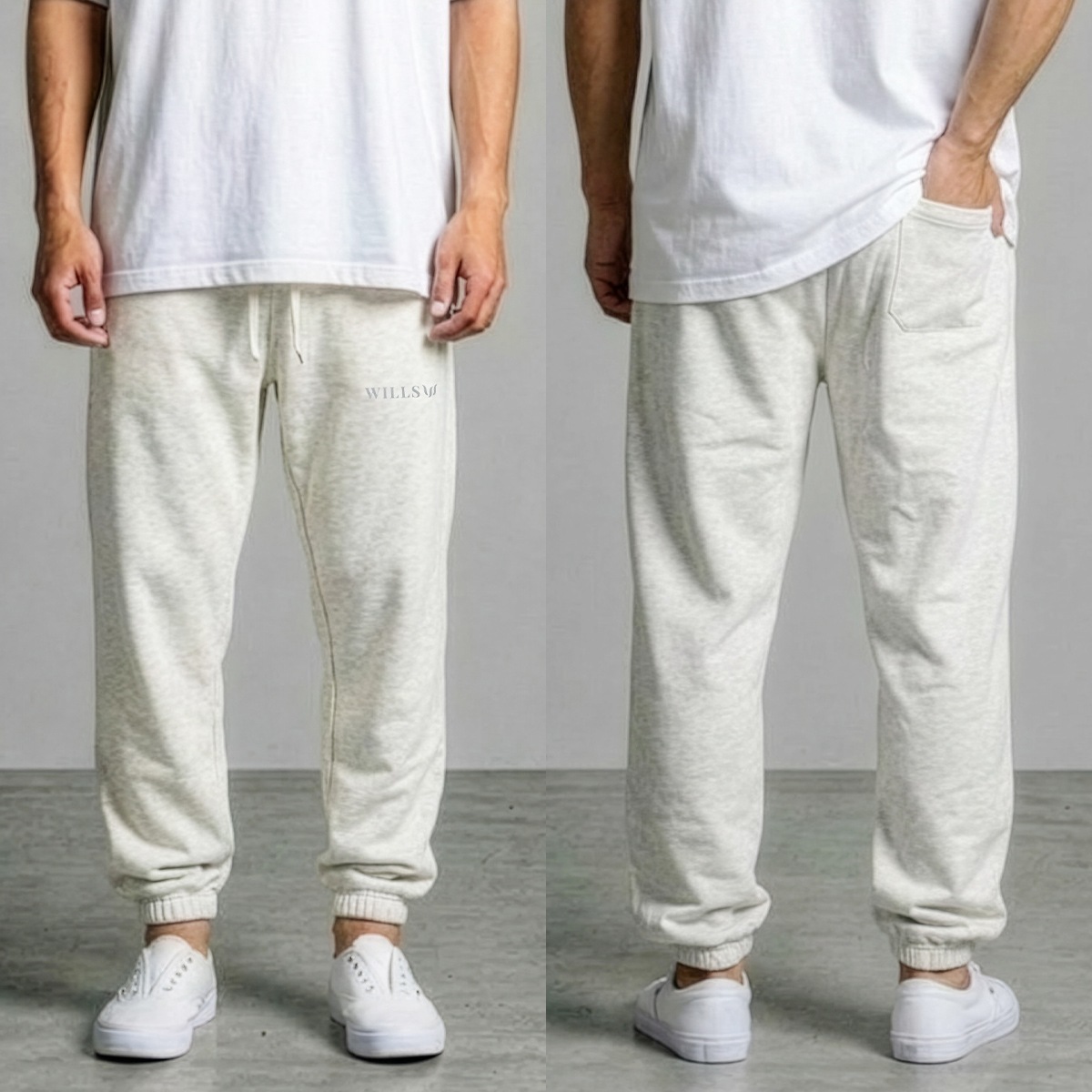 RELAXED REFLECT PANTS - LIGHT GRAY