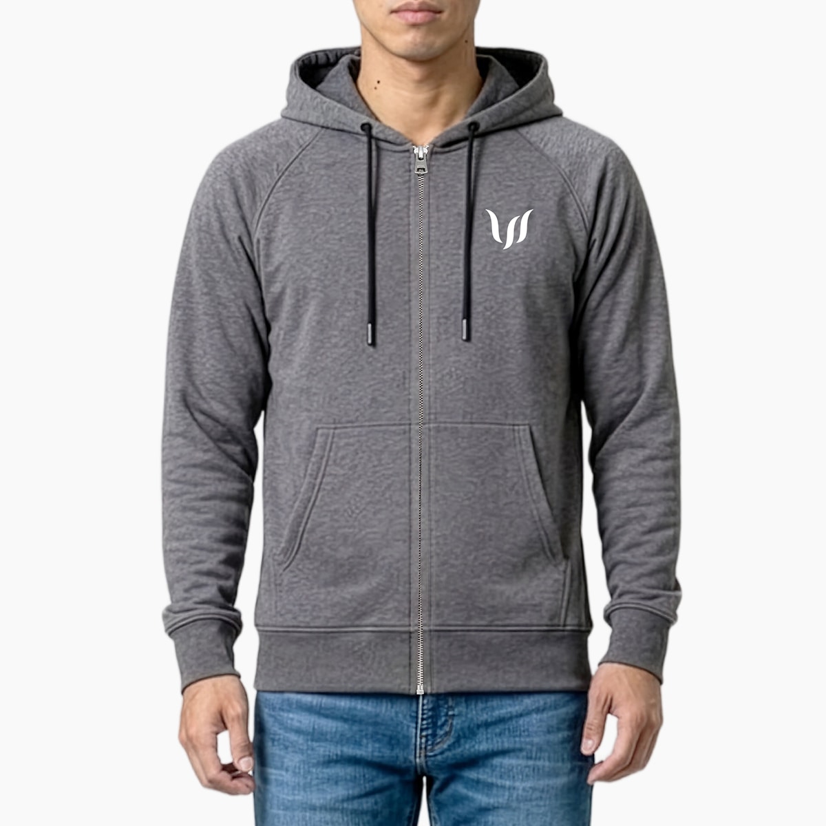 SP ZIP HOODIE - CHARCOAL GRAY