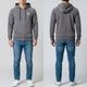 SP ZIP HOODIE - CHARCOAL GRAY