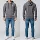SP ZIP HOODIE - CHARCOAL GRAY
