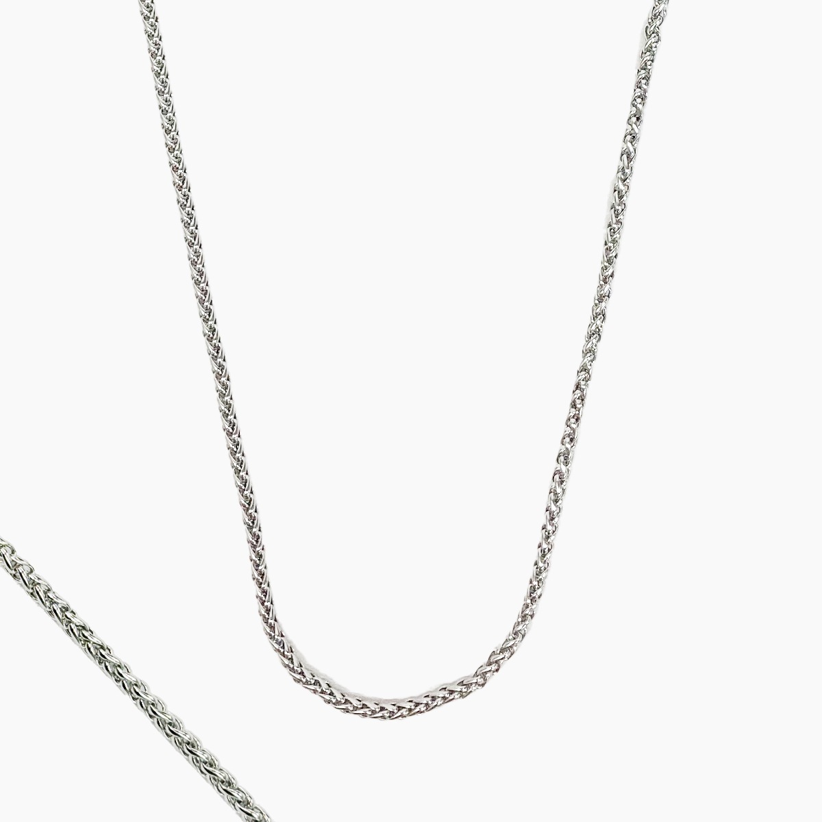 WHEAT CHAIN NECKLACE - SILVER