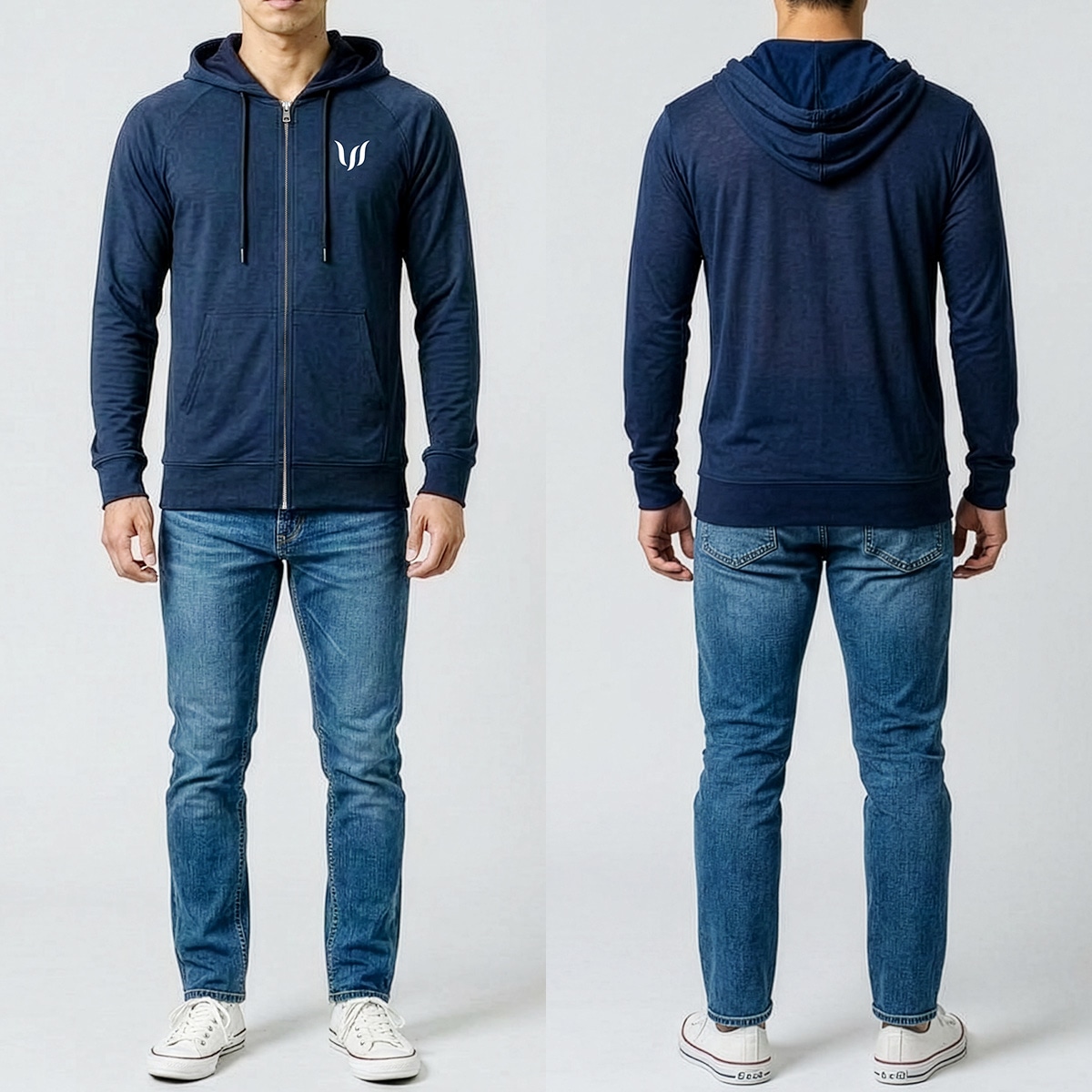 SP ZIP HOODIE - NAVY